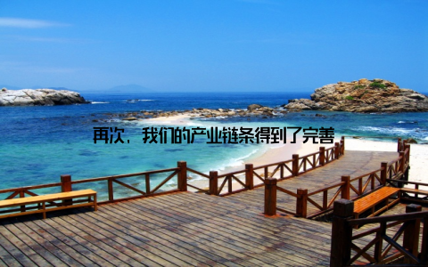 再次, 我们的产业链条得到了完善