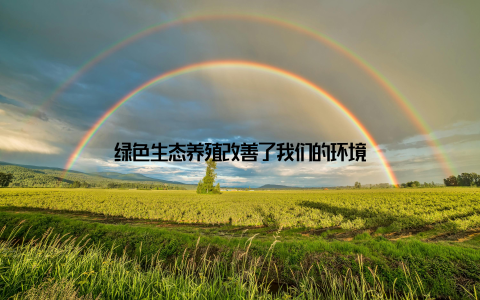 绿色生态养殖改善了我们的环境