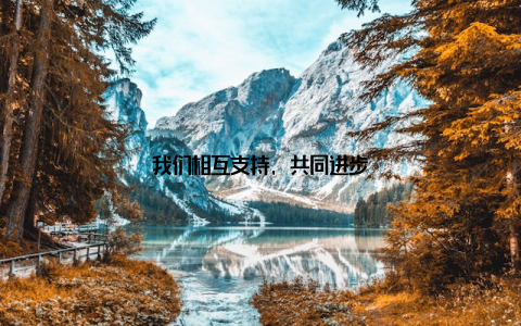 我们相互支持, 共同进步