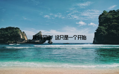我们深知, 这只是一个开始