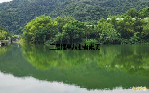 三是提高从业者素质