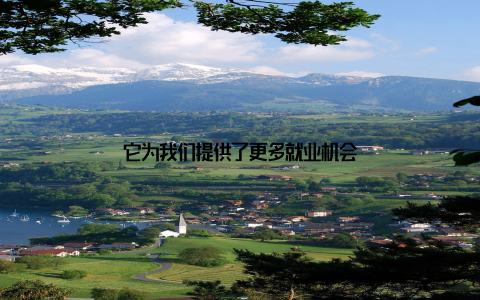 它为我们提供了更多就业机会