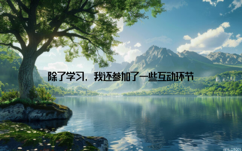 除了学习, 我还参加了一些互动环节