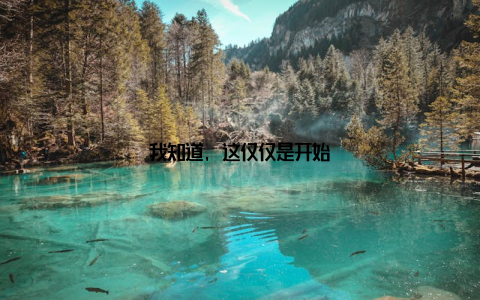 我知道, 这仅仅是开始