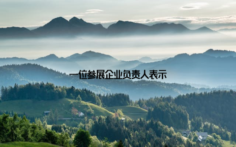一位参展企业负责人表示