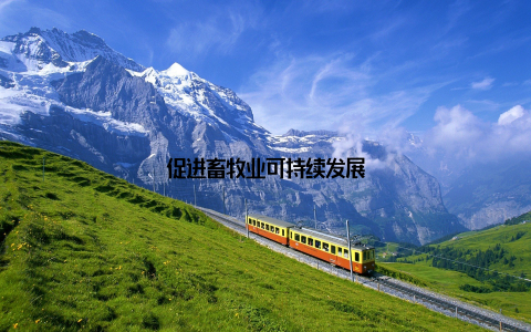 促进畜牧业可持续发展