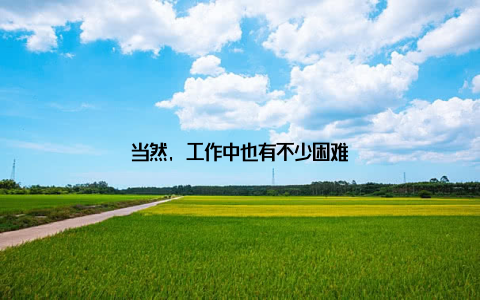 当然, 工作中也有不少困难