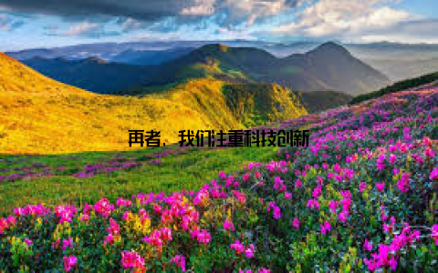 再者, 我们注重科技创新