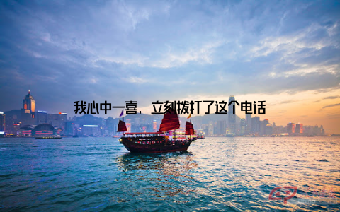 我心中一喜, 立刻拨打了这个电话