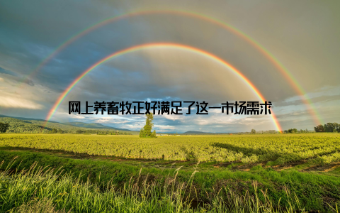 网上养畜牧正好满足了这一市场需求