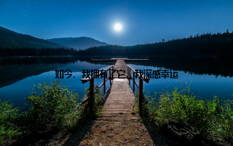 如今, 我拥有了它, 我深感幸运
