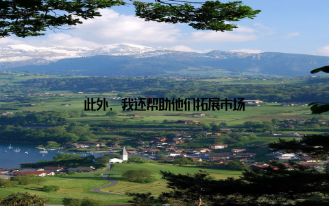 此外, 我还帮助他们拓展市场