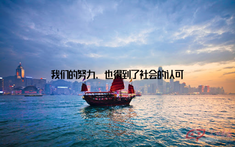 我们的努力, 也得到了社会的认可