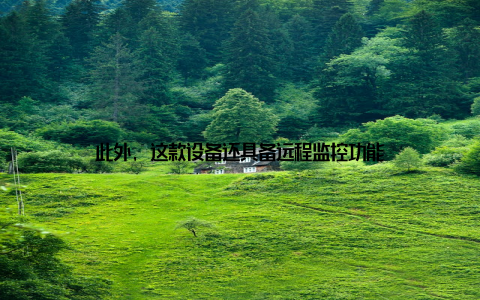 此外, 这款设备还具备远程监控功能
