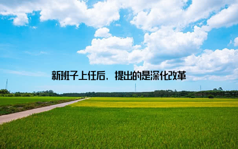 新班子上任后, 提出的是深化改革