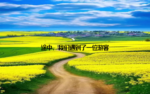 途中, 我们遇到了一位游客