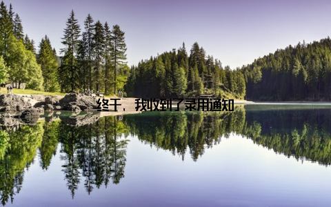 终于, 我收到了录用通知
