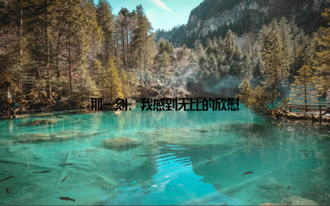 那一刻, 我感到无比的欣慰