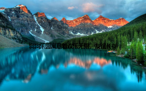 狗狗乐园寓意着欢乐无限, 友谊长存