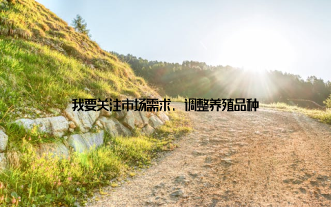 我要关注市场需求, 调整养殖品种