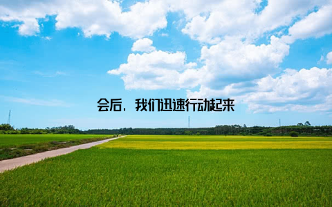 会后, 我们迅速行动起来