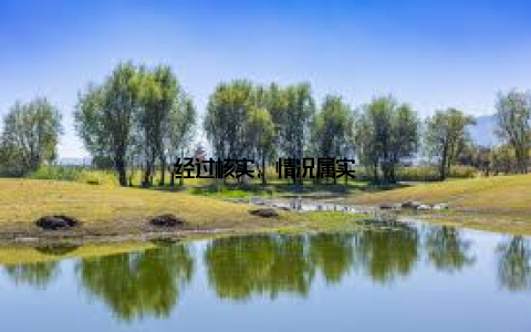 经过核实, 情况属实