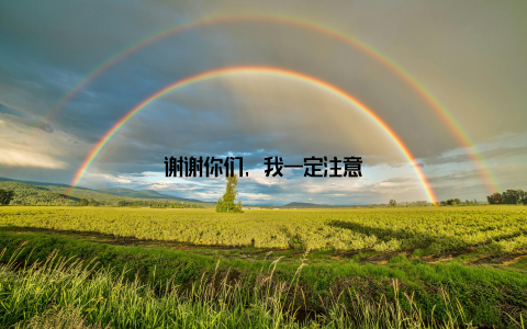 谢谢你们, 我一定注意