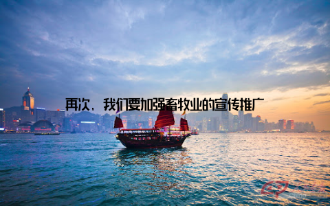 再次, 我们要加强畜牧业的宣传推广