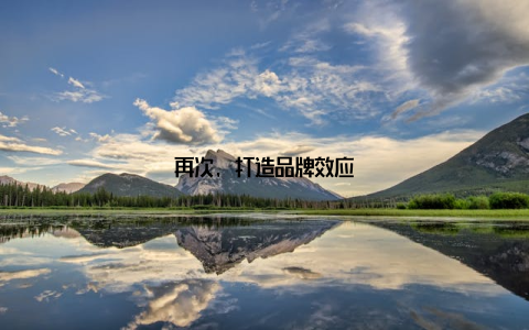 再次, 打造品牌效应