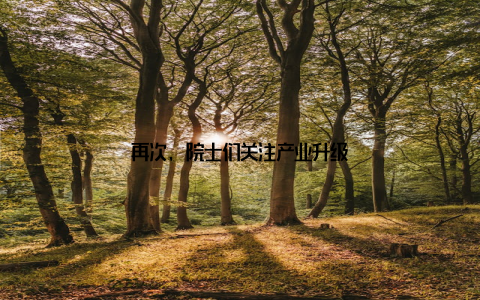 再次, 院士们关注产业升级
