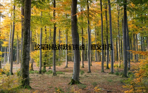 这笔补贴对我们来说, 意义非凡