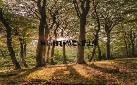 接下来的环节是实操比赛