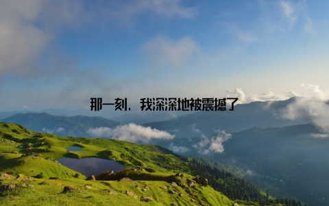 那一刻, 我深深地被震撼了
