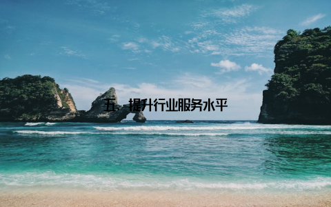 五、提升行业服务水平