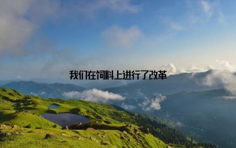我们在饲料上进行了改革