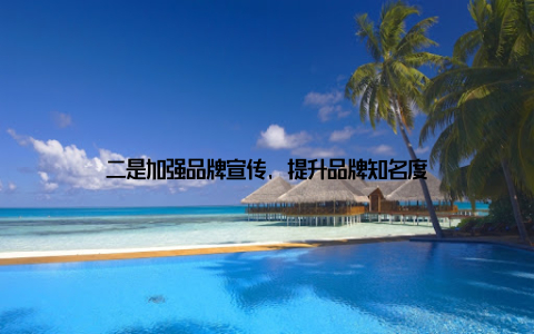 二是加强品牌宣传, 提升品牌知名度