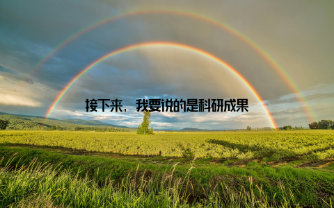 接下来, 我要说的是科研成果