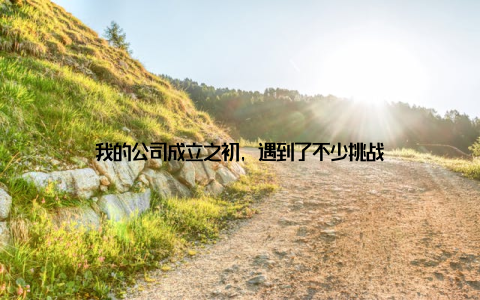 我的公司成立之初, 遇到了不少挑战