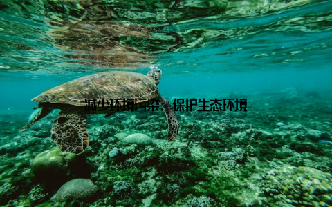 减少环境污染, 保护生态环境