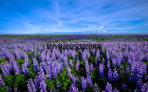 举办食品安全知识讲座